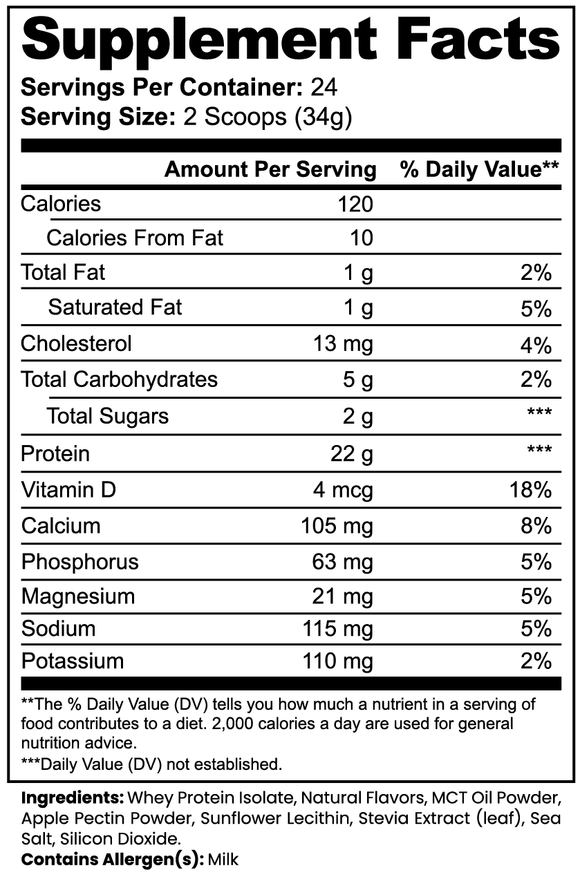 Advanced 100% Whey Protein Isolate Available in Chocolate & Vanilla