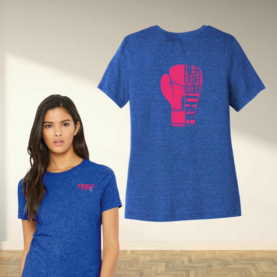 Fierce Fitness Breast Cancer Awareness Bella+Canvas Tee - Unisex Jersey Short Sleeve T-Shirt for Gym Lovers, Boxing, Workout Wear, Fitness Gifts, Athleisure Top, Bold Fitness Apparel
